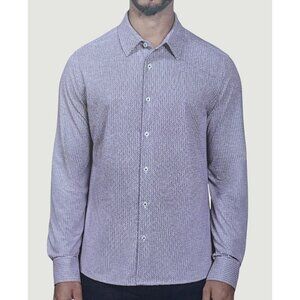 Infinity Linearflex Men's L Textured 4-Way Stretch Button-Up Shirt Pattern L1306